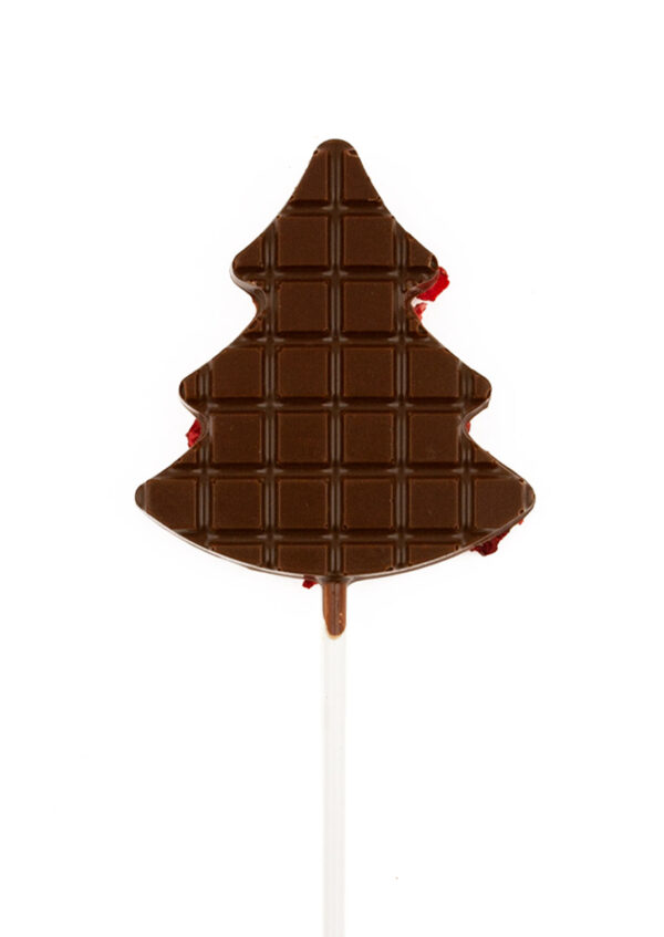 Czekolady lizak w kształcie choinki