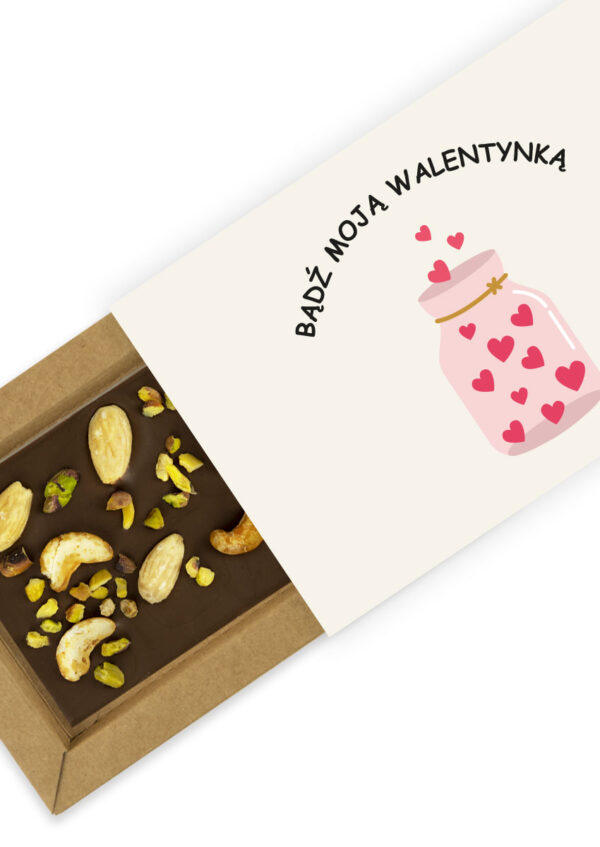 Walentynki - Czekolada mleczna z miksem orzechów
