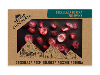 Czekolada gorzka 72% z żurawiną 70g