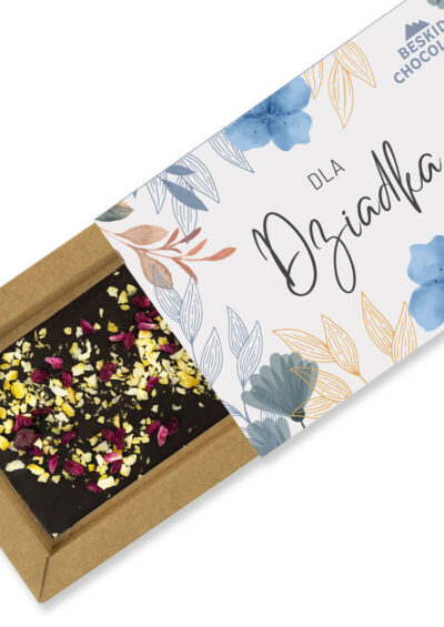 Czekolada dla dziadka gorzka z pomarańczą i granatem na Dzień Babci i Dziadka