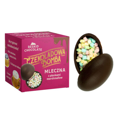 Czekoladowa Bomba JAJO mleczna z piankami marshmallow