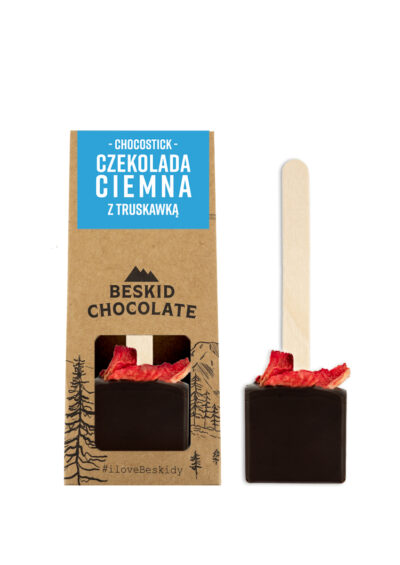 Chocostick z czekolady ciemnej z truskawkami 45g