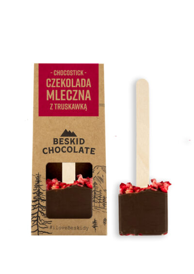 Chocostick z czekolady mlecznej z truskawkami 45g