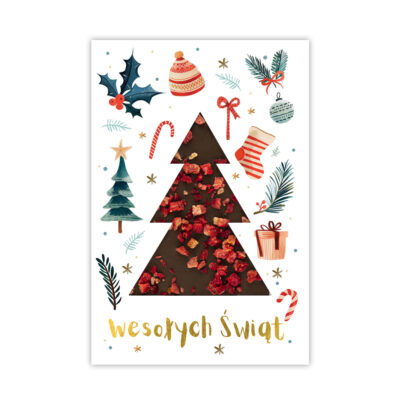 Świąteczna czekolada mleczna z truskawkami