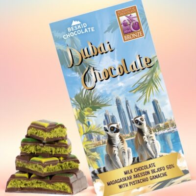 Dubajska czekolada z pistacjami mleczna Madagaskar - Dubai Chocolate