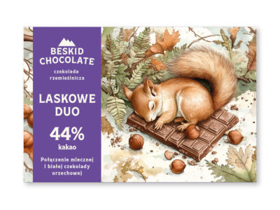 Laskowe Duo - mleczna i biała czekolada orzechowa