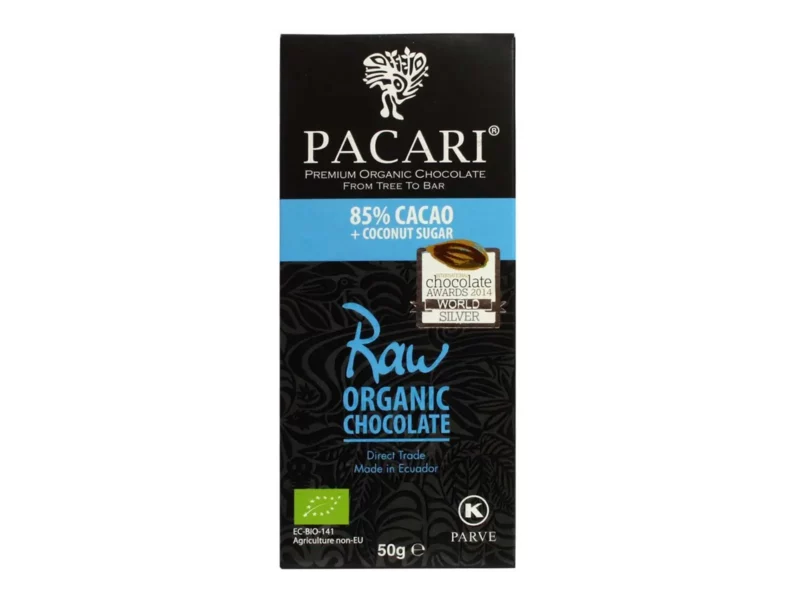 Pacari RAW 85% z cukrem kokosowym