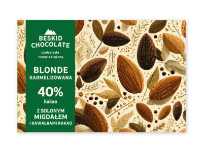 Czekolada biała 40% karmelizowana z migdałem 70g