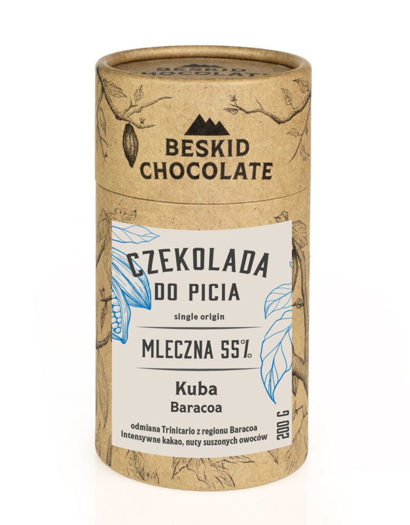 TUBA Czekolada MLECZNA 55% Kuba Baracoa do picia 200g