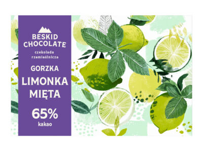 Czekolada gorzka 65% Limonka z miętą 70 g